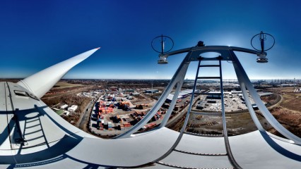 Panoramaprojekt auf Windrad