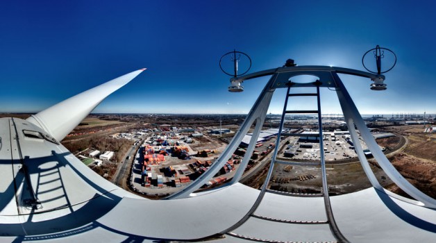 Panoramaprojekt auf Windrad